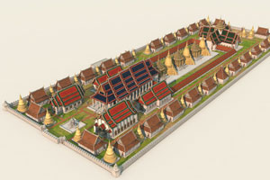 วัดพระศรีสรรเพชญ์ กราฟิก 3มิติ 3D Model