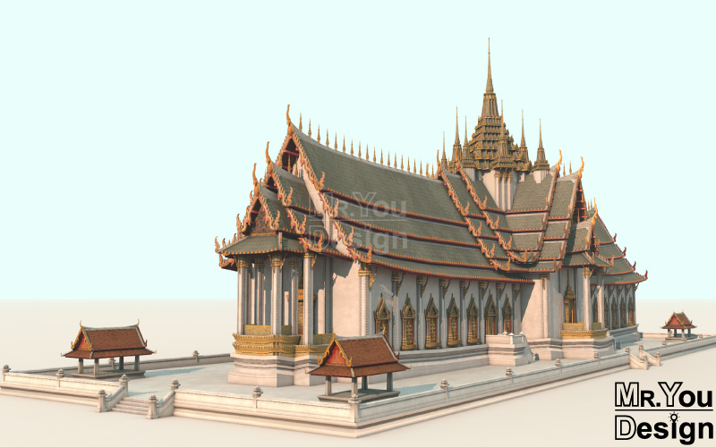 พระที่นั่งสรรเพชญมหาปราสาท ภาพกราฟิก 3มิติ (3D Model)