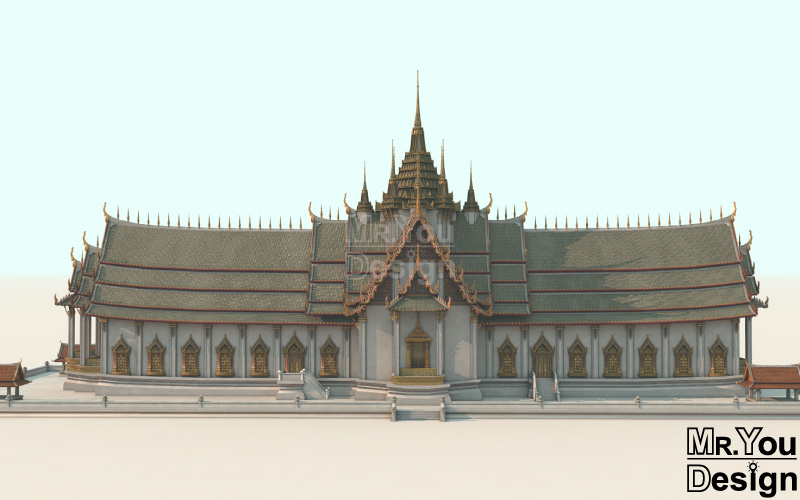 พระที่นั่งสรรเพชญมหาปราสาท ภาพกราฟิก 3มิติ (3D Model)