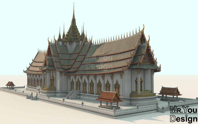 พระที่นั่งสรรเพชญมหาปราสาท ภาพกราฟิก 3มิติ (3D Model)