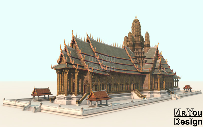 พระที่นั่งวิหารสมเด็จ ภาพกราฟิก 3มิติ (3D Model)