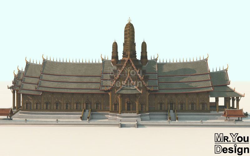 พระที่นั่งวิหารสมเด็จ ภาพกราฟิก 3มิติ (3D Model)