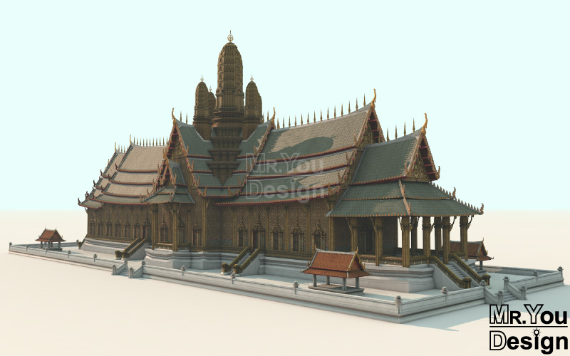 พระที่นั่งวิหารสมเด็จ ภาพกราฟิก 3มิติ (3D Model)