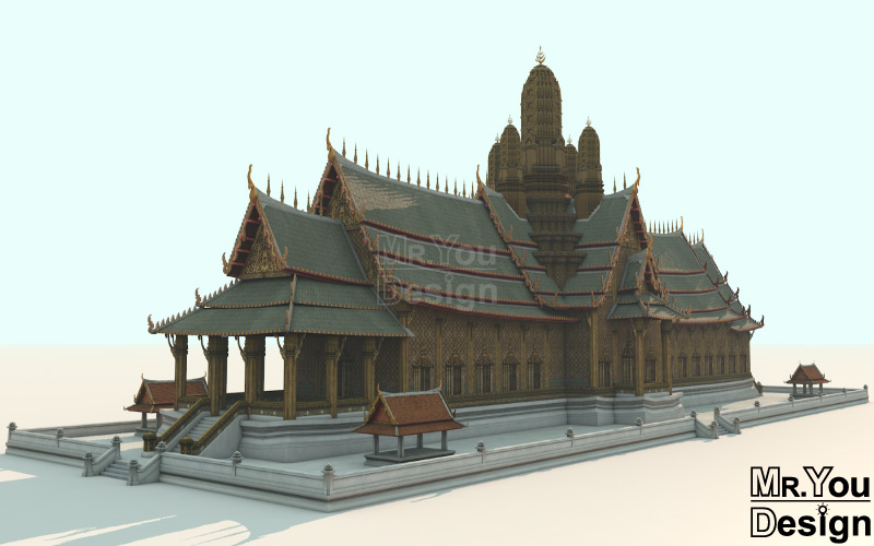 พระที่นั่งวิหารสมเด็จ ภาพกราฟิก 3มิติ (3D Model)