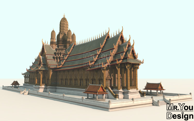 พระที่นั่งวิหารสมเด็จ ภาพกราฟิก 3มิติ (3D Model)