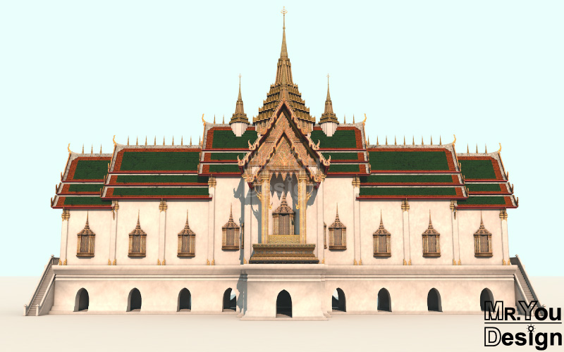 พระที่นั่งสุริยาศน์อมรินทร์ กราฟิก 3มิติ Thai Palace